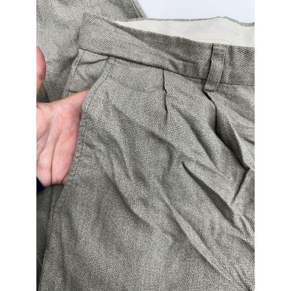 Claiborne Mens Dress Pants Size 38S Tan Pleated Pockets Rolled Hems - Picture 2 of 11